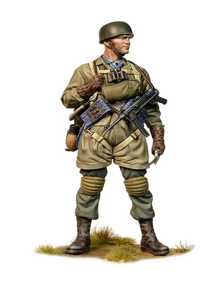 1/16 Scale (120mm) WWII Allied Paratrooper Resin Figure - Airborne Jumper Model Kit