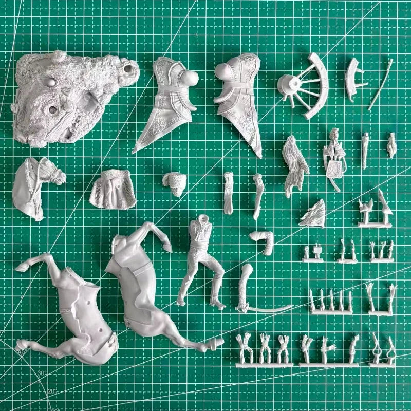 1/32 Scale 54mm Die-Cast Resin Figure Model Kit Napoleonic Era Cavalry General Miniature Toys Unassembled Unpainted Diorama