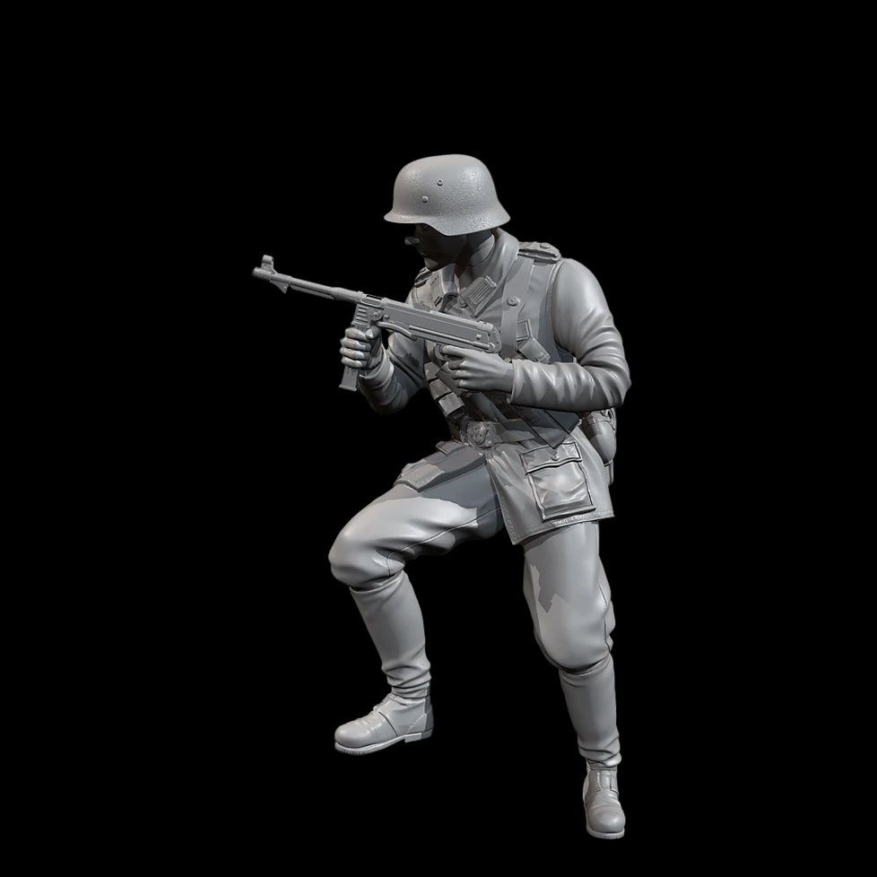 1/35 Scale WWII German Infantry SMG Gunner Resin Figure Kit - Urban Combat Miniature