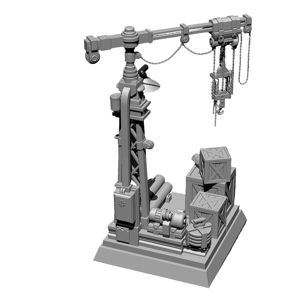 1/35 Scale Industrial Maintenance Platform Resin Kit - Workshop Diorama Base & Crane Structure