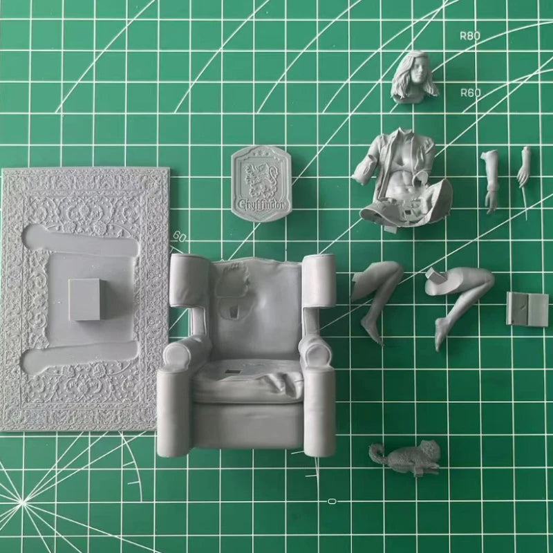 1/24 Scale DieCast Resin Figure Model Kit Sexy Wizardess on The Sofa NSFW Hobby Miniature Toys Unassembled Unpainted DIY Diorama - R Supply Store