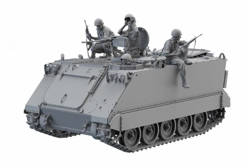 1/16 Scale Armored Personnel Carrier Crew & Infantrymen Resin Figure Model Kit (4 Figures, No Car) - R Supply Store