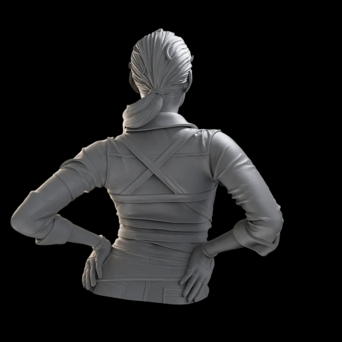 1/10 Motorcycle Girl Bust Resin GK | Western Cowboy Style Model