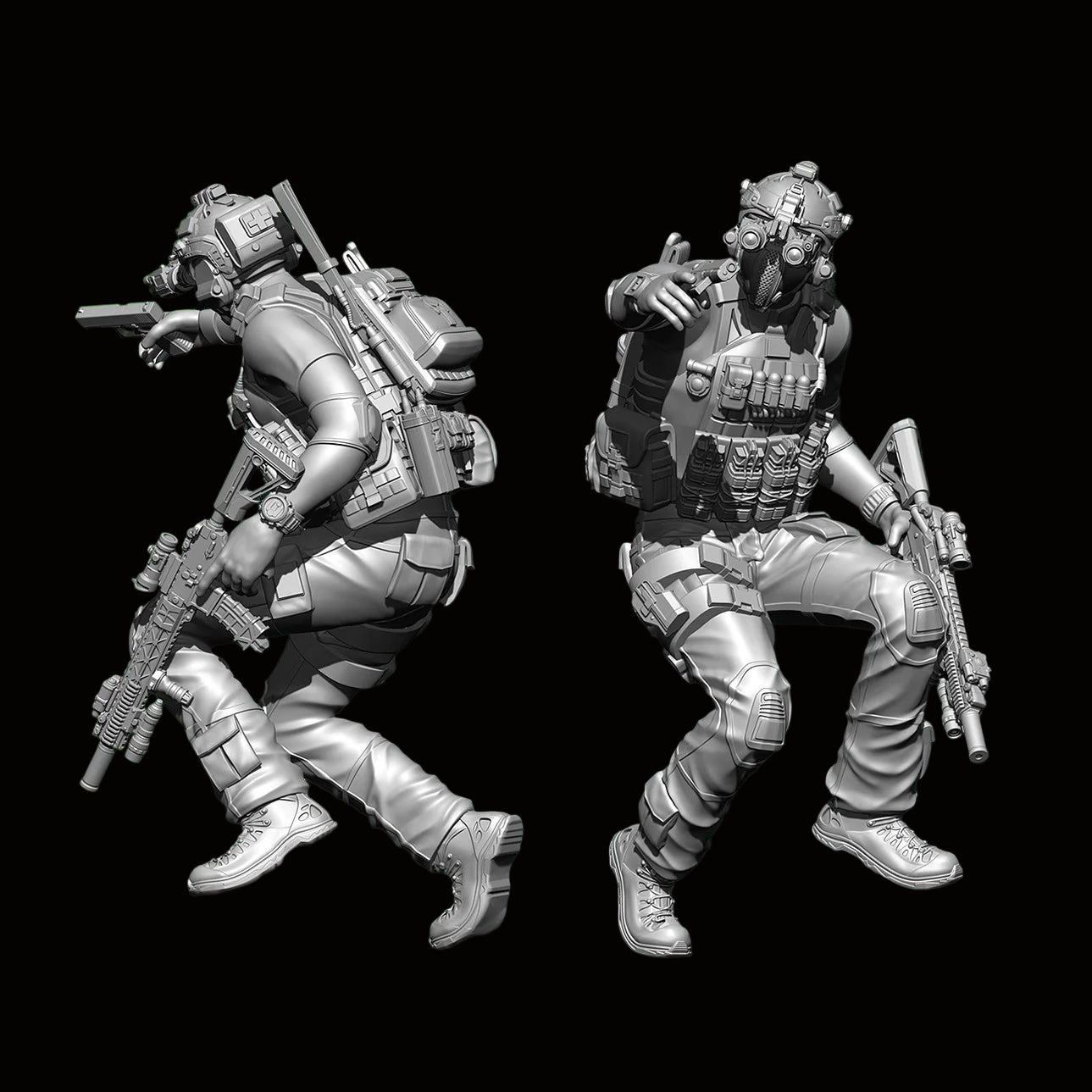1/24 Scale US Navy SEAL Operator Resin Figure Kit - Dynamic CQB Pistol Action Miniature