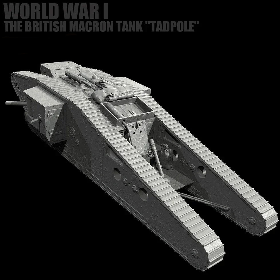 1/35 Scale WWI Tadpole Tank | Resin Model Kit | Self-Assembled Historical Vehicle - R Supply Store