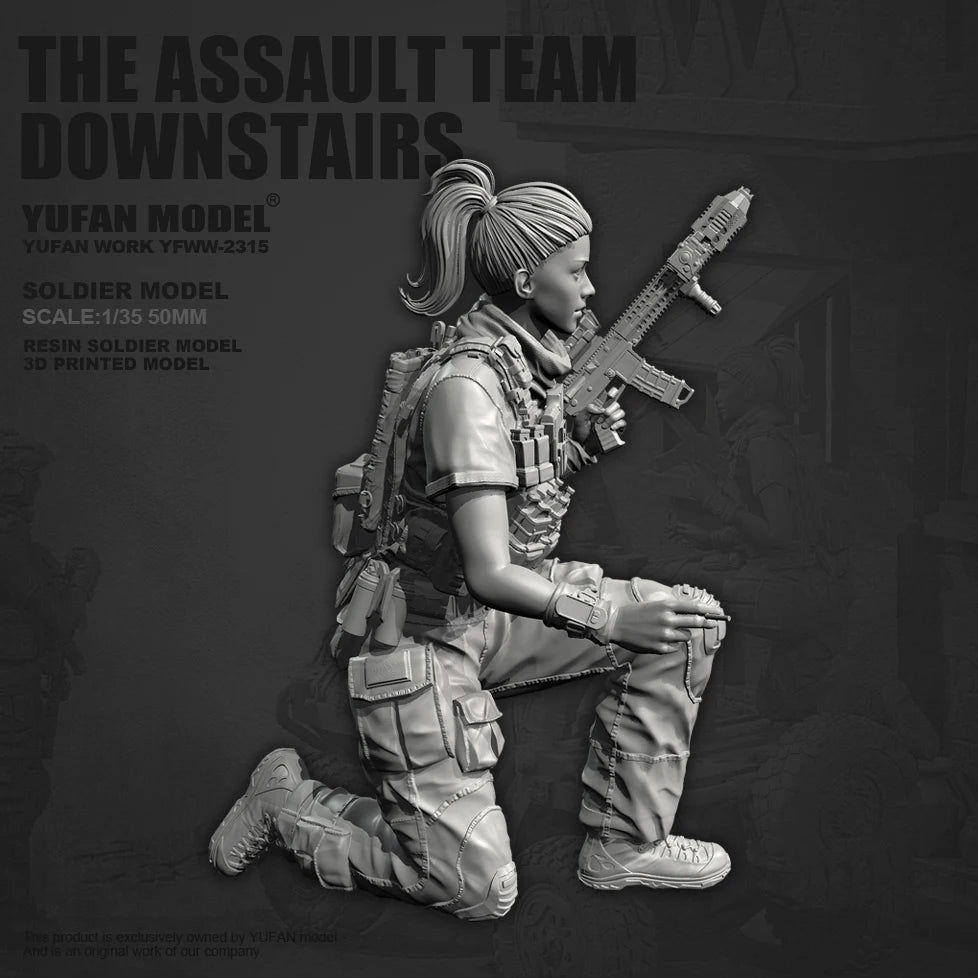 YUFAN MODEL 1/35Resin Soldier Kit Colorless Self Assembly （3D Printing ...