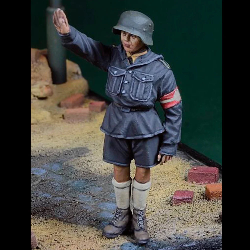 1/35 WWII Soldier Traffic Commander, Resin Model figure soldier, WWII Military themes, Unassembled and unpainted kit