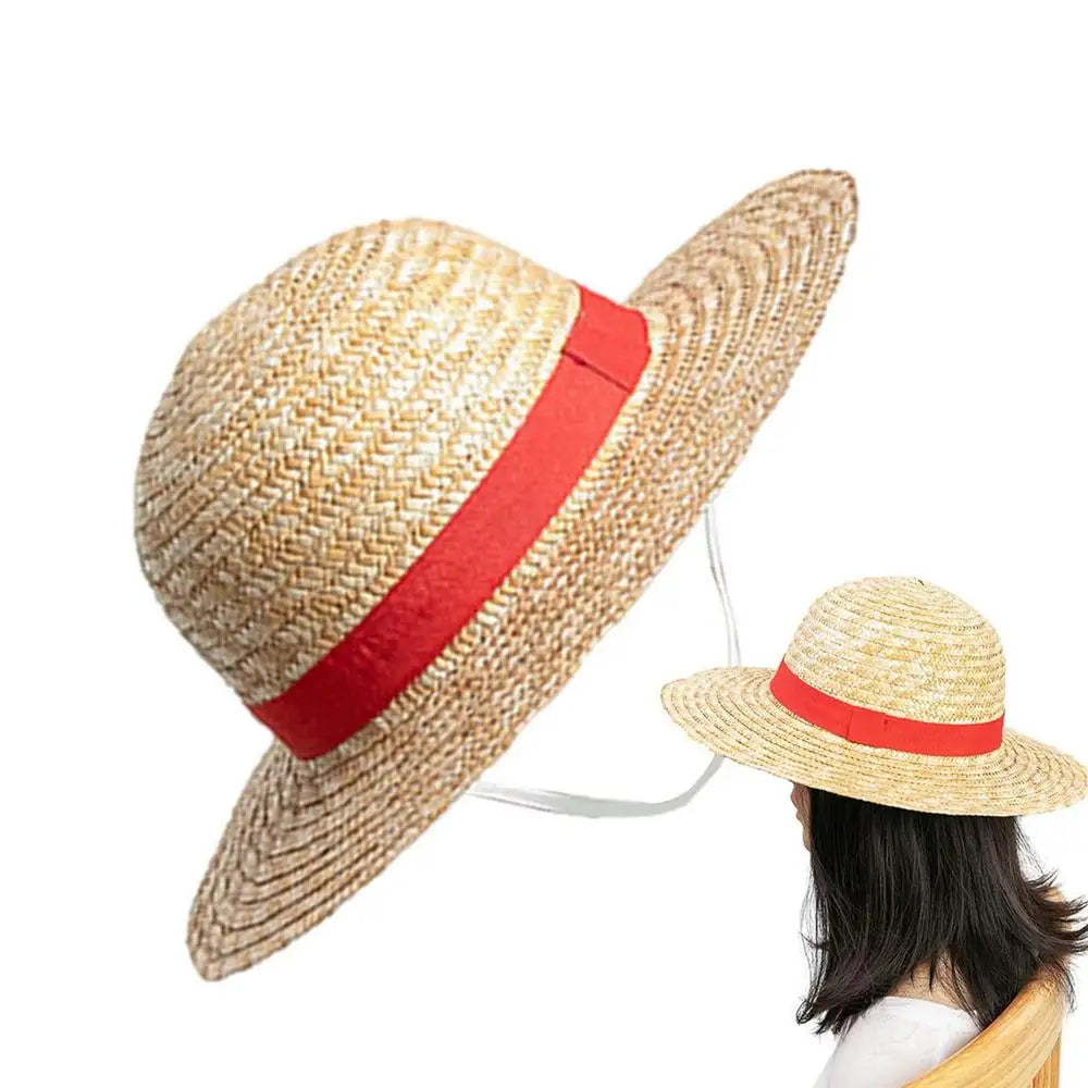 Straw Hat Anime Cosplay Prop Luffy Cap Role Play Summer Strawhats Stage Performance Accessories Adult Unisex Sunshade Hat