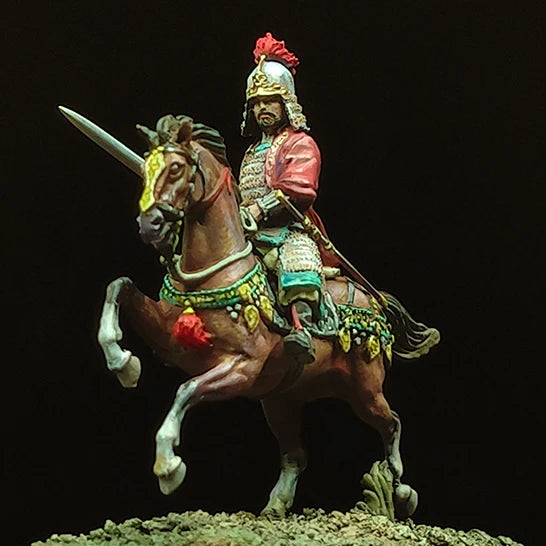 1/72 Scale Song Dynasty General Mounted Cavalry Resin Figure Kit - Unassembled Historical Miniature