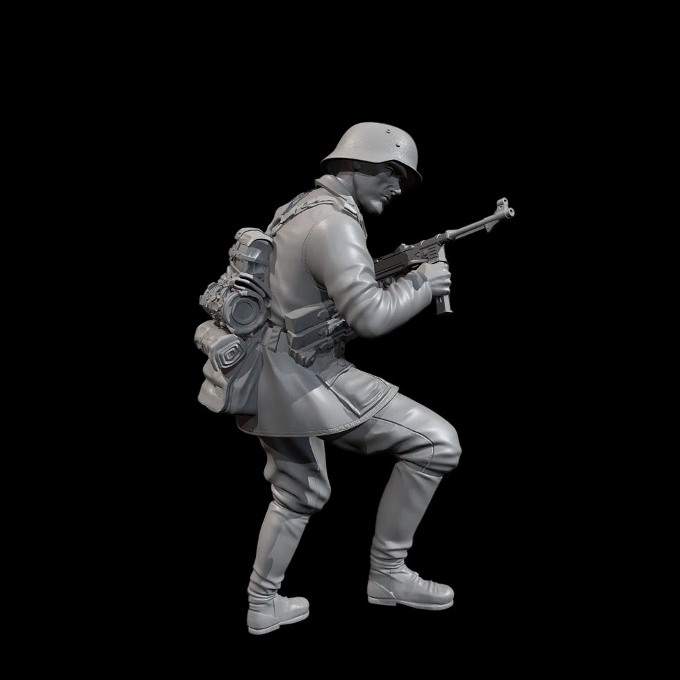 1/35 Scale WWII German Infantry SMG Gunner Resin Figure Kit - Urban Combat Miniature