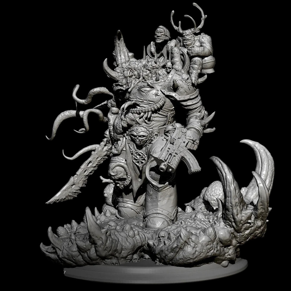 1/24 Corruptor Warrior Resin Kit | Demon Warlord Figure (85mm)