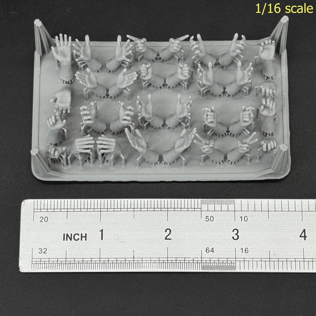 1/16 1/35 Character Hand Upgrade Set | Resin Model Kit Accessories