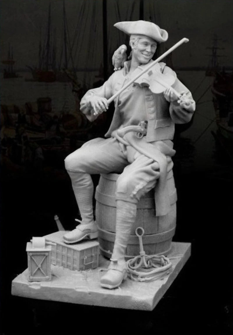 1/24 Scale Die-Cast Resin Figure Model Kit Pirate Playing The Violin Hobby Miniature Toys Unassembled and Unpainted DIY Diorama - R Supply Store