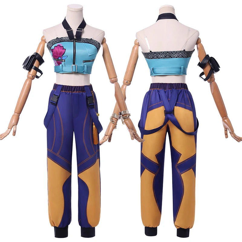 Zoey Cosplay Costume with Wig | Women & Girls Halloween, Comic-Con & Party Outfit