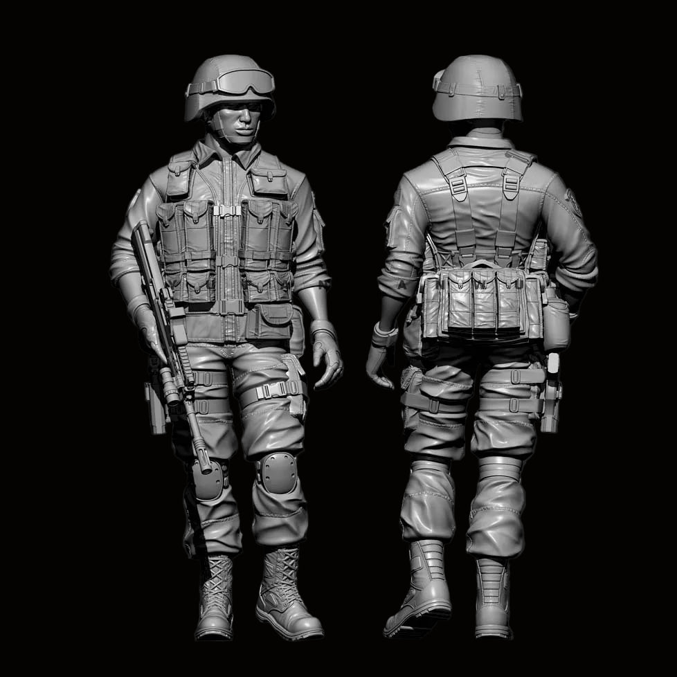 1/35 Scale Modern Tactical Assault Team Resin Figure Set (x2)
