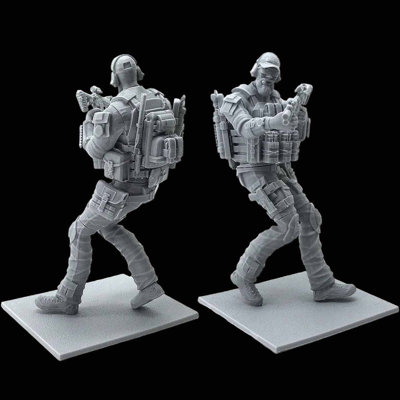 1/24 Scale US Navy SEAL Assaulter Resin Figure Kit - Bearded Operator Rifleman Miniature