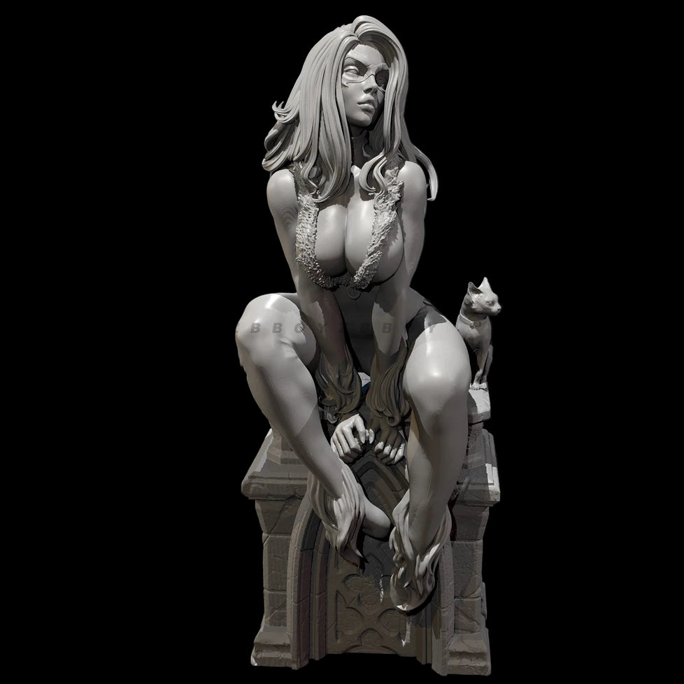 60mm Female Rogue W/ Cat Resin Kit | Warrior Fantasy GK