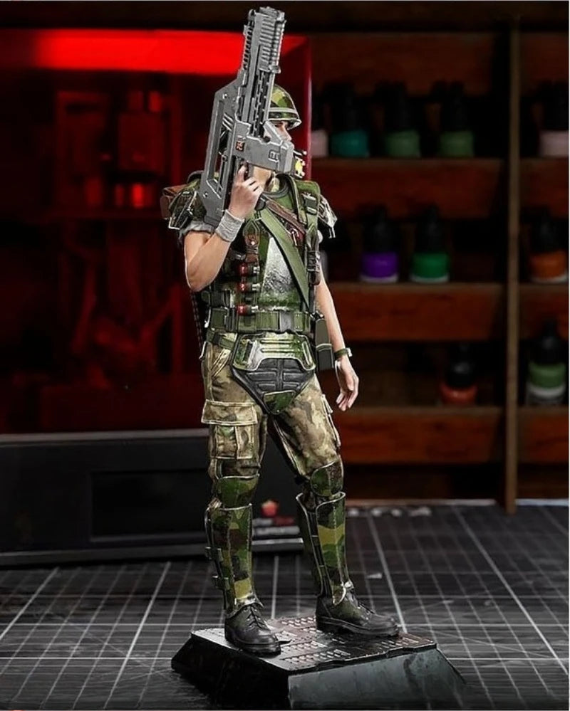 1/24 Scale Die-Cast Resin Figure Model Kit Sci-fi Horror Movie Marine Corporal Miniature Toys Unassembled Unpainted DIY Diorama - R Supply Store