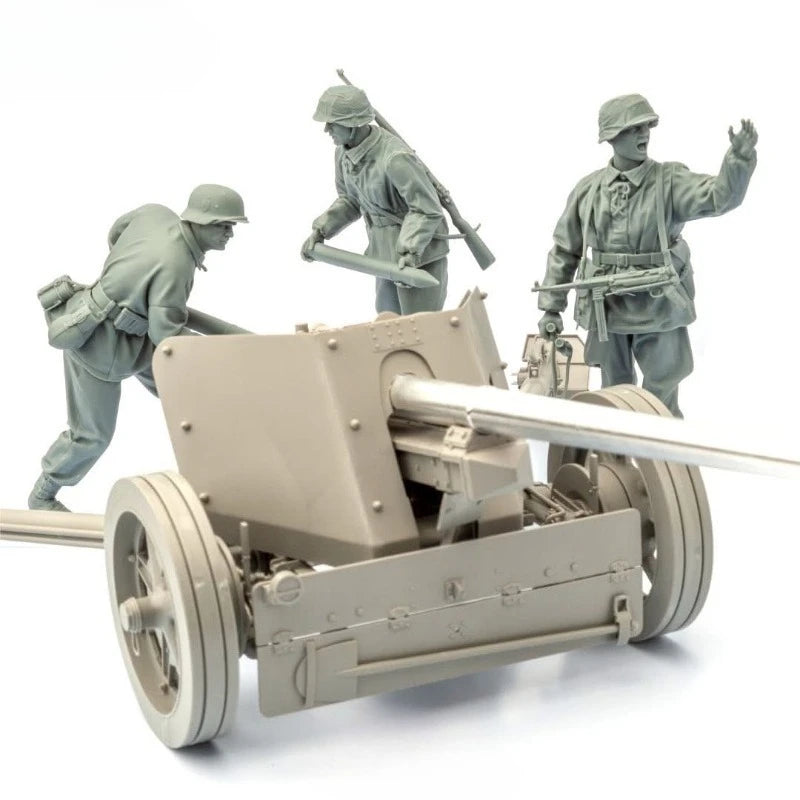 1/16 Scale WWII German Field Artillery Crew – 4 Figure Resin Model Kit (Unpainted) - R Supply Store