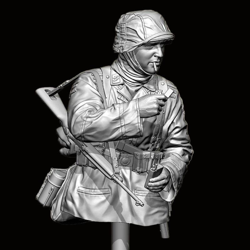 1/10 Scale Die-Cast Resin Bust Model Kit Poteau Ambush Rifleman Statue Unassembled and Unpainted - R Supply Store