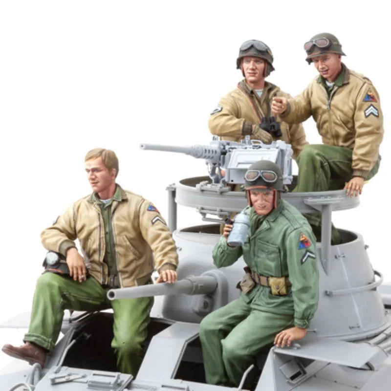 1/16 WWII US Army Tank Crew Resin Figures Set (4 Figs) – No Tank