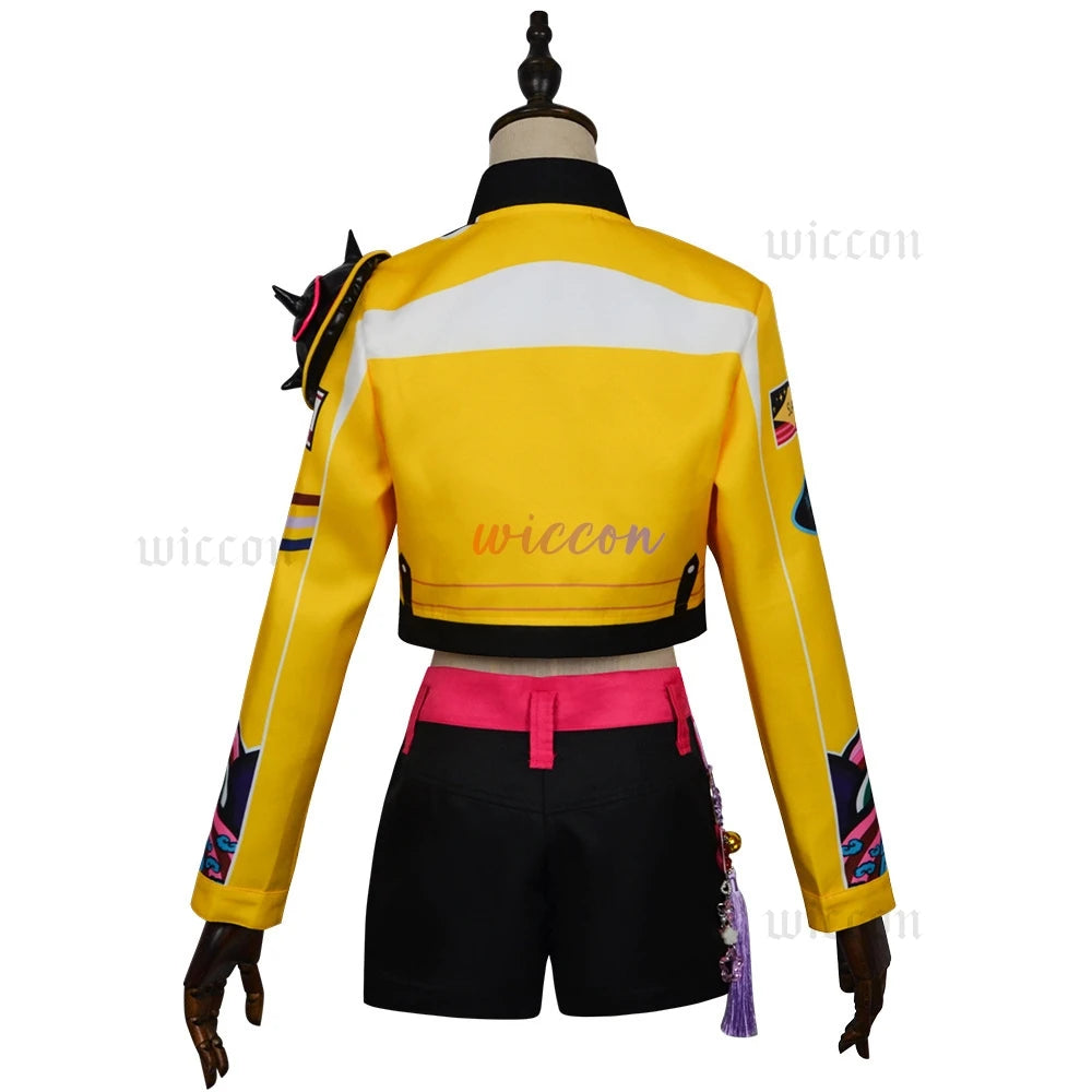 2025 Demon Hunters Huntrix Rumi Cosplay Costume | KPOP Group Stage Halloween Party Outfit for Women