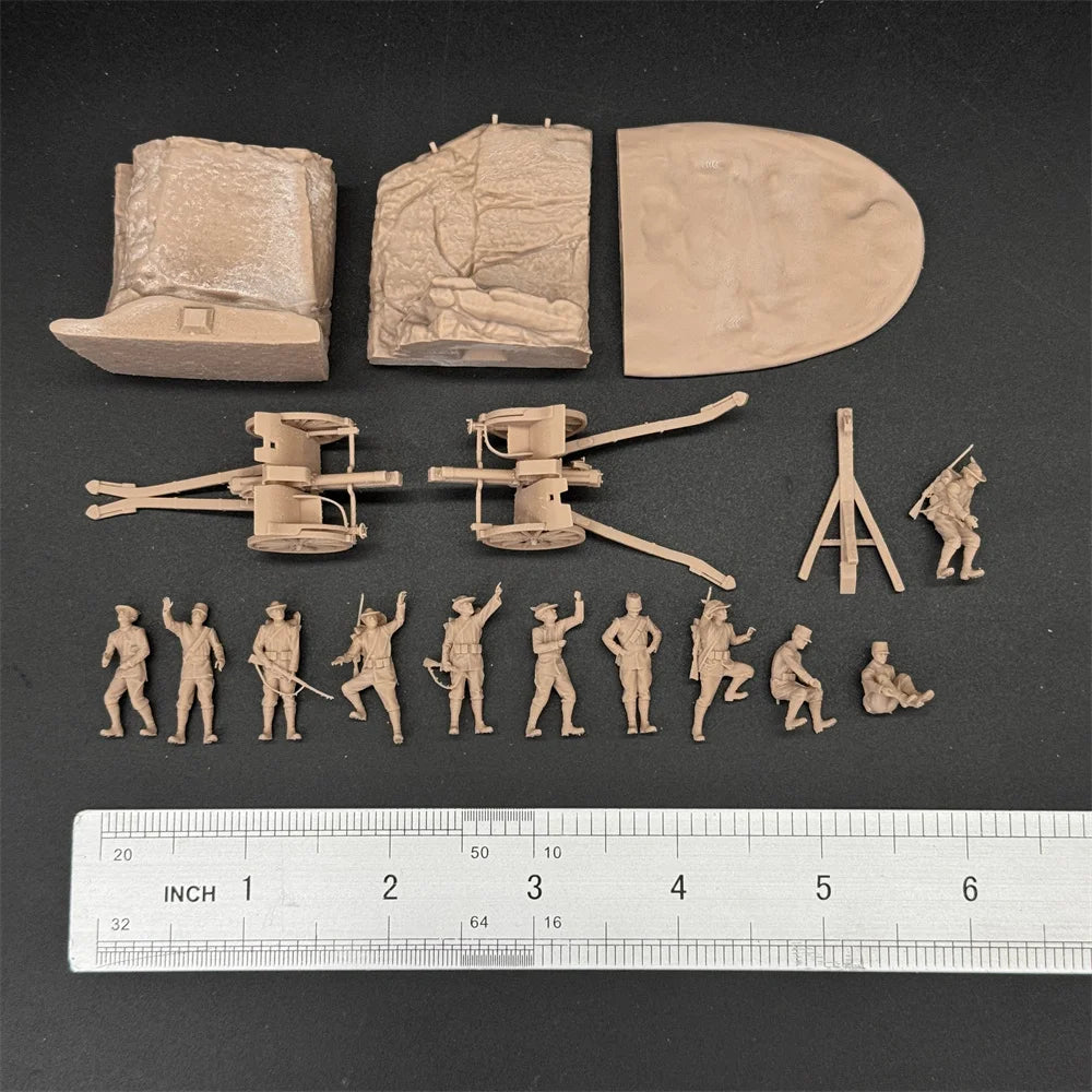 1/72 Scale WWI Italian Alpine Soldiers & Artillery Haul Diorama Resin Kit (11 Figures) - White War Miniatures