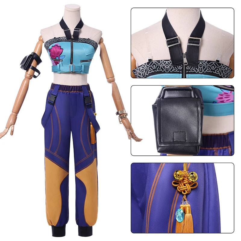 Zoey Cosplay Costume with Wig | Women & Girls Halloween, Comic-Con & Party Outfit