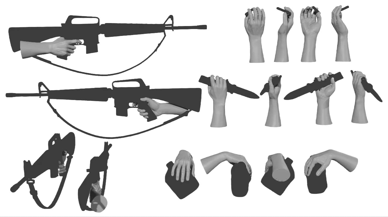 1/16 1/35 Character Hand Upgrade Set | Resin Model Kit Accessories