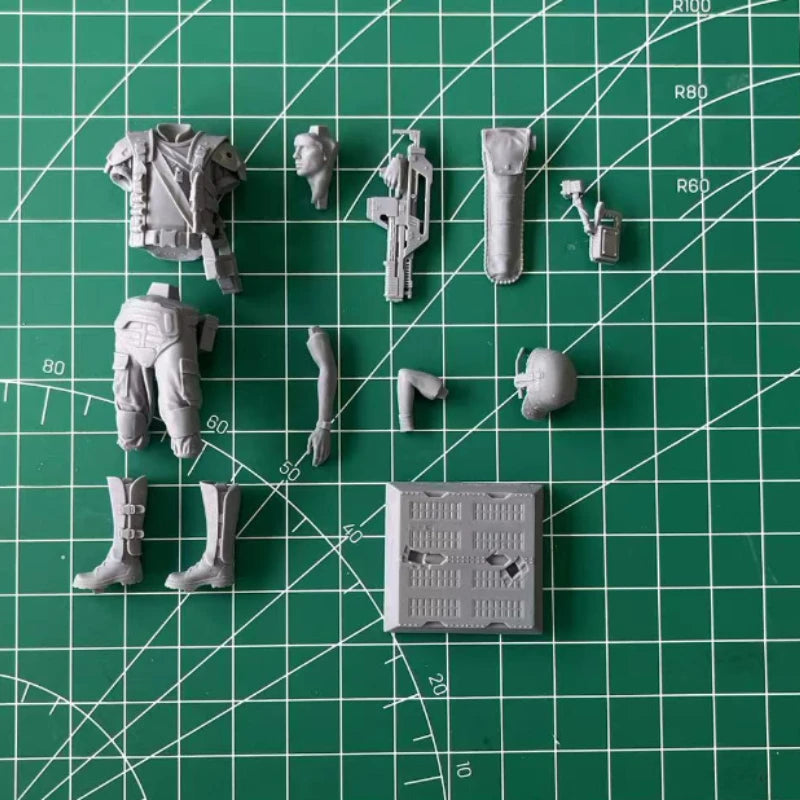 1/24 Scale Die-Cast Resin Figure Model Kit Sci-fi Horror Movie Marine Corporal Miniature Toys Unassembled Unpainted DIY Diorama - R Supply Store