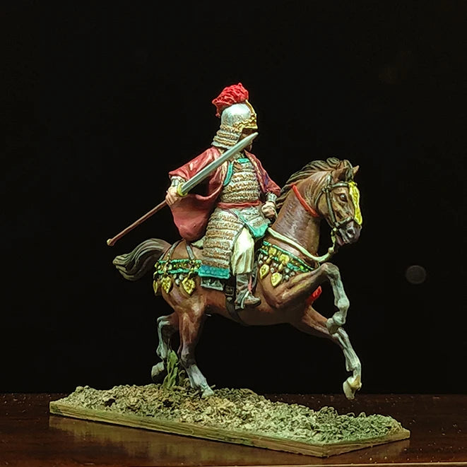 1/72 Scale Song Dynasty General Mounted Cavalry Resin Figure Kit - Unassembled Historical Miniature
