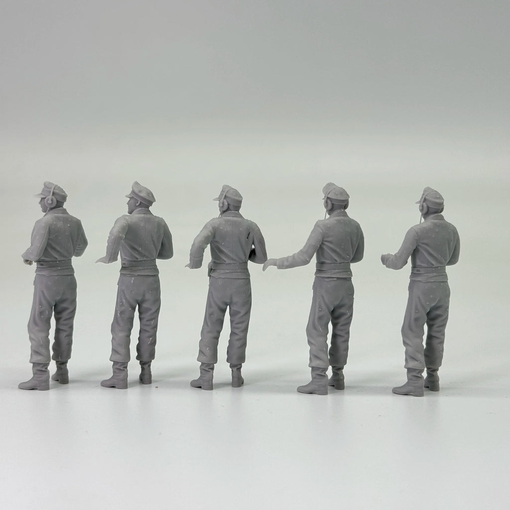 1/35 German Tank Commander Set (5 Fig) Resin Kit | Full/Half Body Vers.