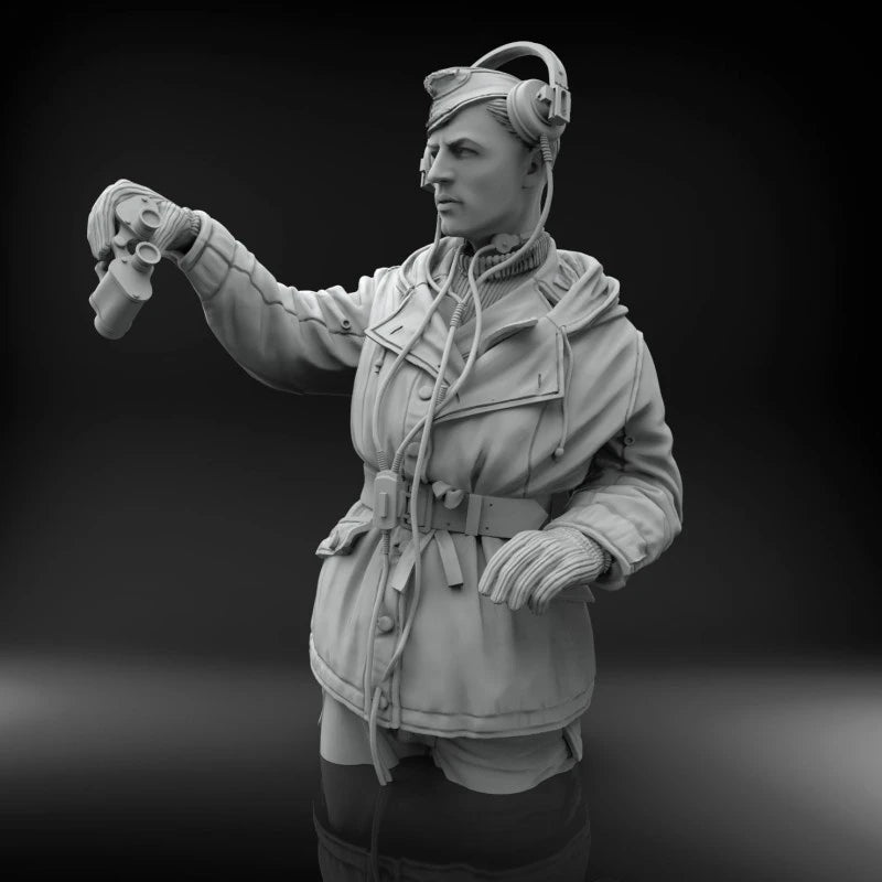 1/16 WWII German Tank Commander Resin Model Kit | Detailed Scale Figure - R Supply Store