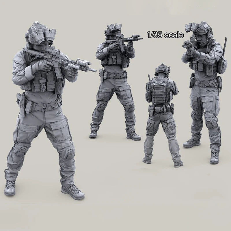 1/35 Scale Elite Special Forces Resin Figures Set (x6) - Dynamic Modern Ops Diorama Kit