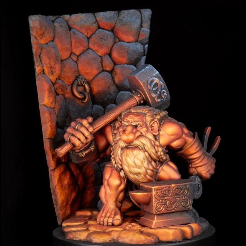 1/24 Scale Die-Cast Resin Figure Model Kit Dwarf Warrior Hobby Miniature Toy Unassembled Unpainted DIY Diorama