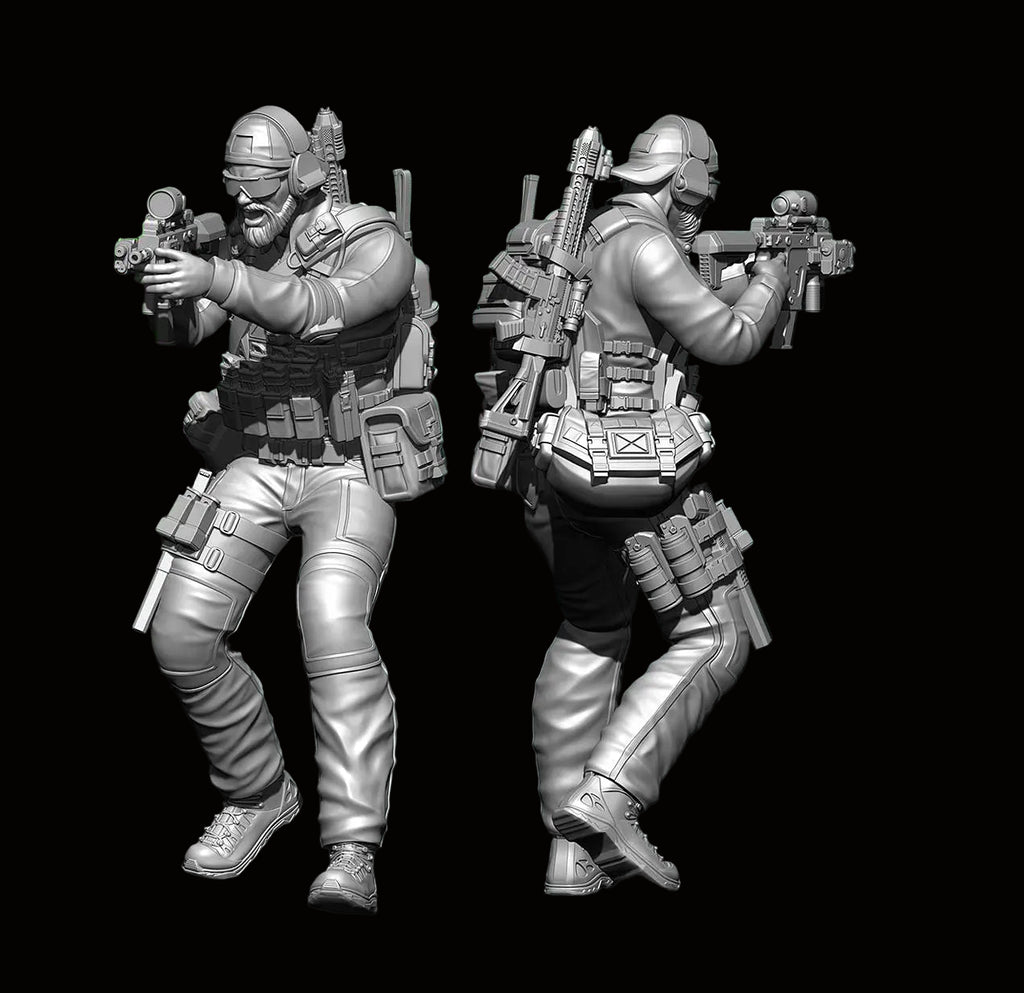 1/35 Scale US Army Special Operator Resin Figure - Bearded Tactical Infantry Kit
