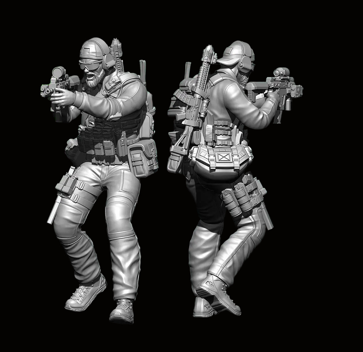 1/35 Scale US Army Special Operator Resin Figure - Bearded Tactical Infantry Kit
