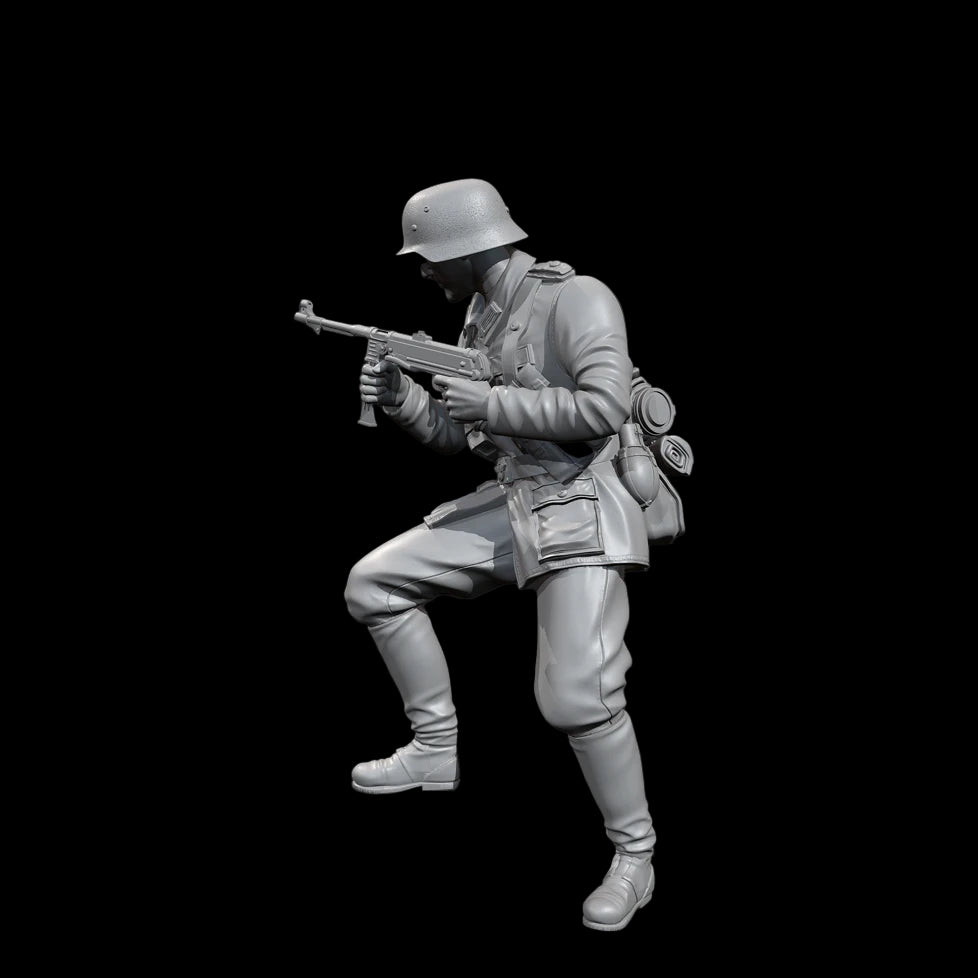 1/35 Scale WWII German Infantry SMG Gunner Resin Figure Kit - Urban Combat Miniature