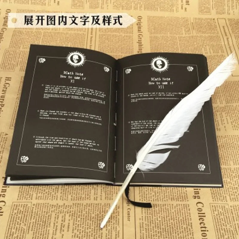 Death Note Notebook Set Leather Anime Journal Collectible Writing Book School Gift