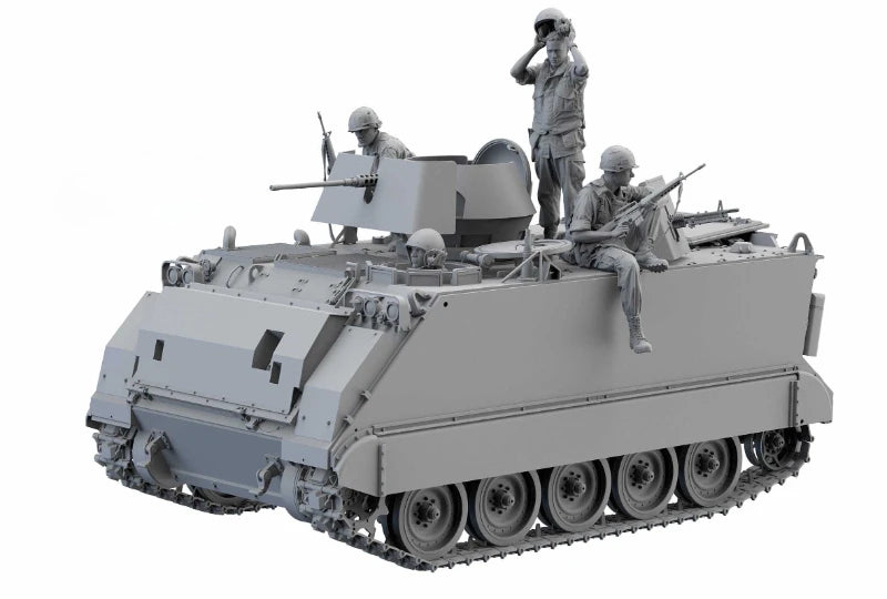 1/16 Scale Armored Personnel Carrier Crew & Infantrymen Resin Figure Model Kit (4 Figures, No Car) - R Supply Store