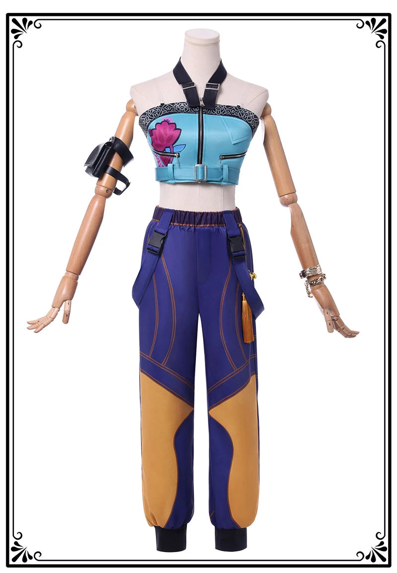 Zoey Cosplay Costume with Wig | Women & Girls Halloween, Comic-Con & Party Outfit