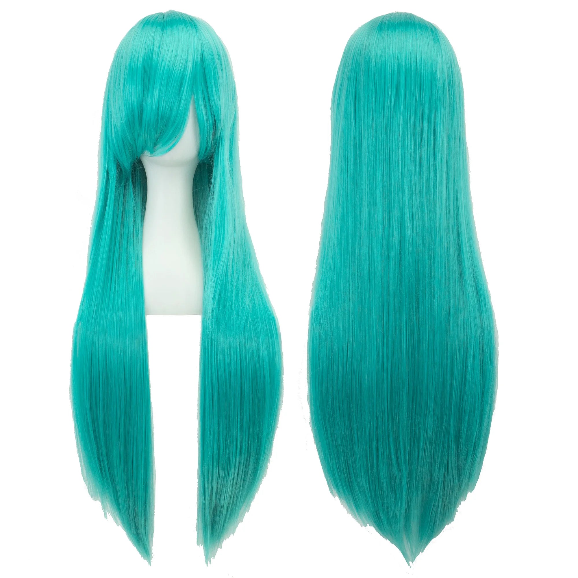 Long White Purple Cosplay Wig 80cm Straight Synthetic Hairpiece for Women Anime Party Wig