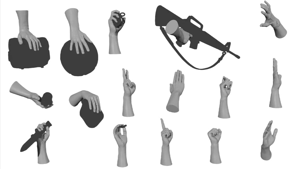 1/16 1/35 Character Hand Upgrade Set | Resin Model Kit Accessories