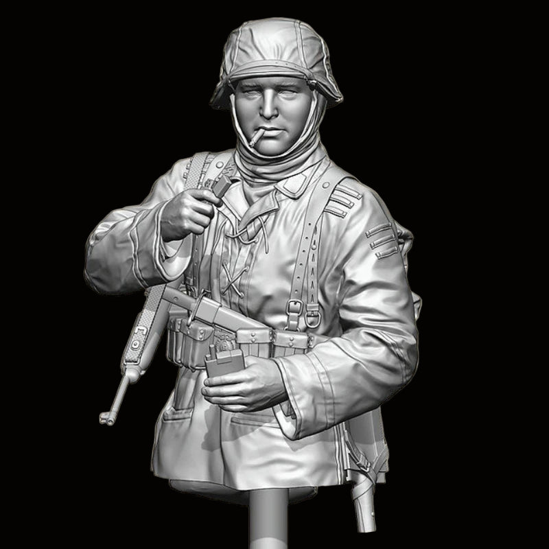 1/10 Scale Die-Cast Resin Bust Model Kit Poteau Ambush Rifleman Statue Unassembled and Unpainted - R Supply Store