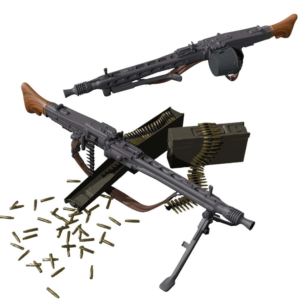 1/16 1/35 German MG42 Machine Gun Set | Resin Military Accessory Kit