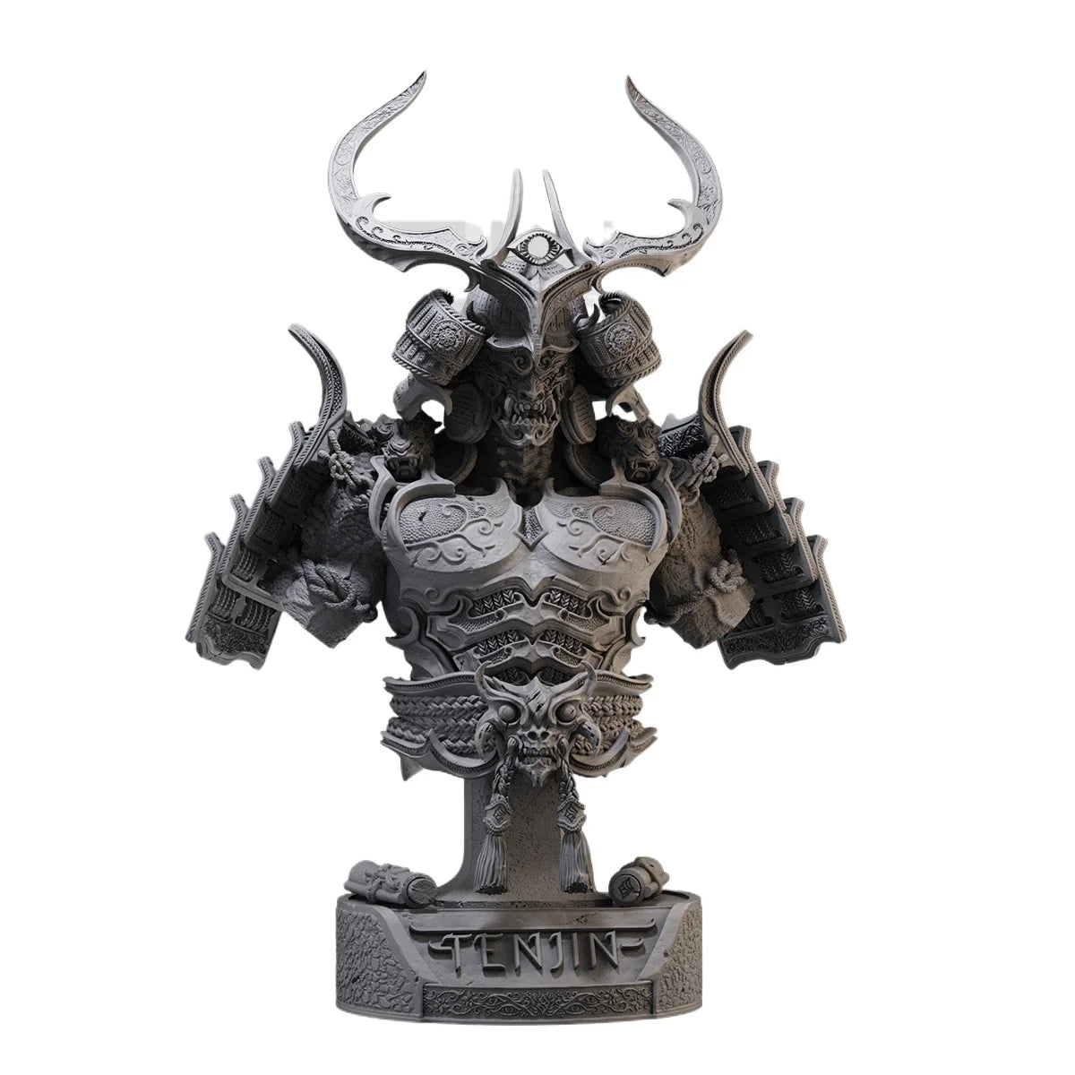 1/10 & 1/16 Scale Kurogane Ghost Samurai Resin Bust Model Kit - Japanese Mythology Fantasy Figure