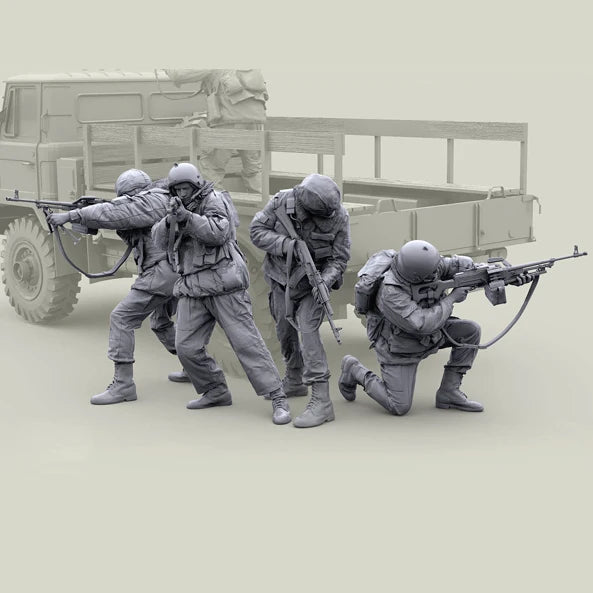 1/35 Scale Cold Weather Infantry Resin Figure Set (x4) - Dynamic Modern Military Patrol