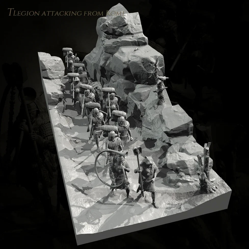 1/35 Roman Legion Attacking Diorama Resin Kit | Historical Miniature 38mm & 50mm