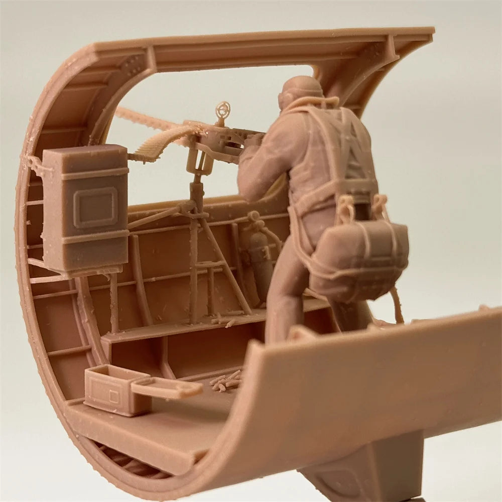 1/48 & 1/72 Scale WWII Bomber Waist Gunner / Ball Turret Crew Resin Model Kit - B-17 Flying Fortress