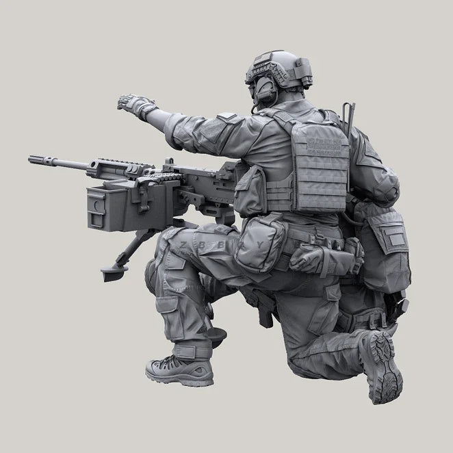 1/35 Modern US Special Forces Heavy Machine Gun Team Resin Kit (x2 Figures + Weapon)